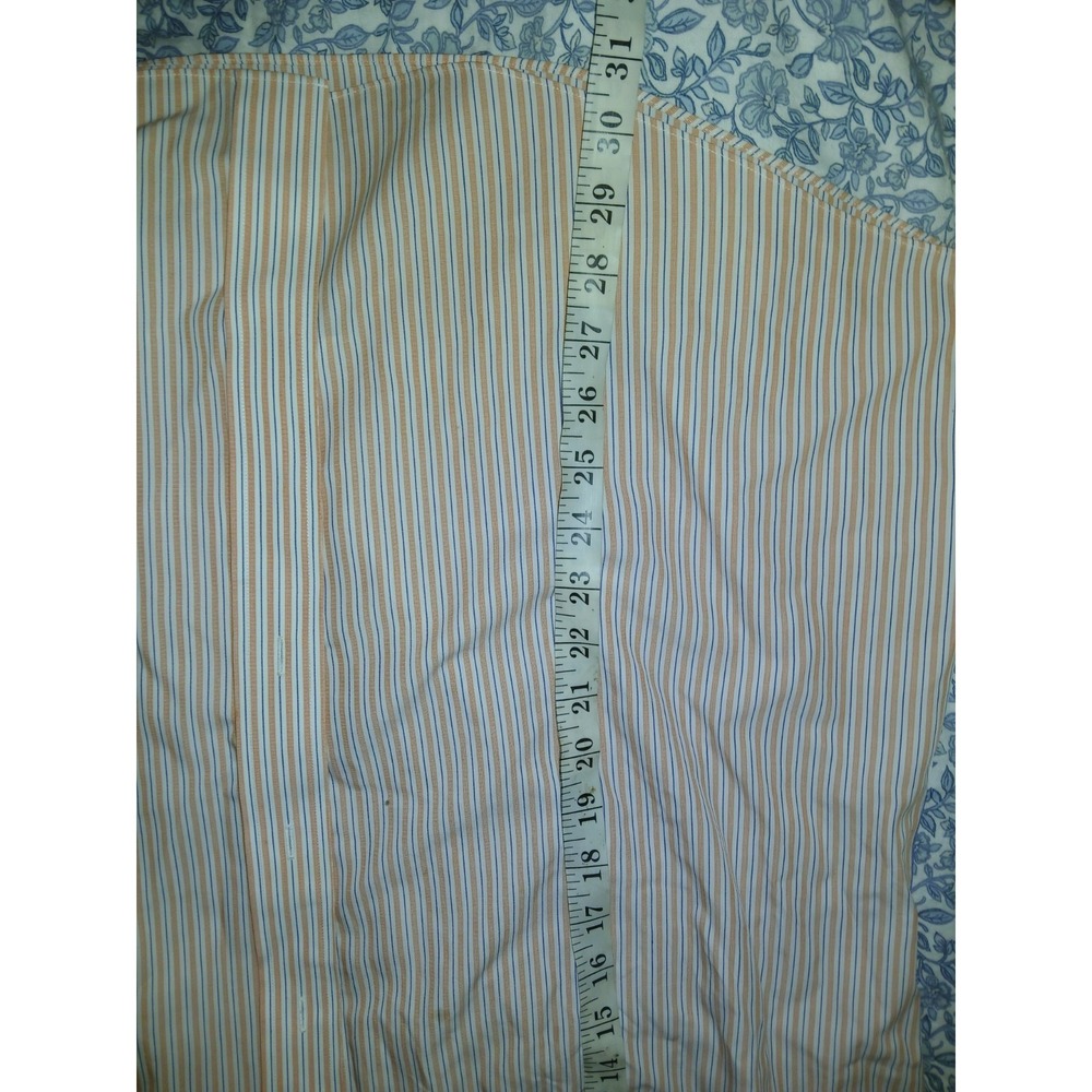 Brooks Brothers 17 35 Regent Fit Dress Shirt Orange Blue Striped Cotton Mens - Picture 7 of 7